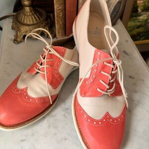 Amalfi Coral and Cream Women's Oxford Shoes